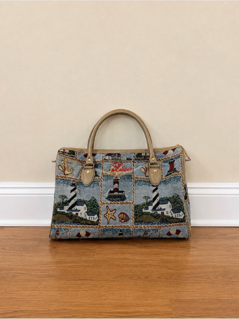 Vintage Pioneer Lighthouse Tapestry Weekender Bag